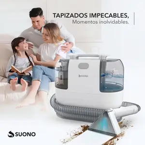 Aspiradora Limpia Tapizados Suono Versátil Doble Tanque 500W Blanco