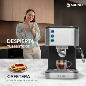 Cafetera Espresso Suono 1.5L 20 Bar Acero