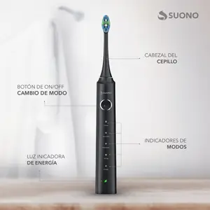 Cepillo De Dientes Eléctrico Suono Premium Usb-C Negro