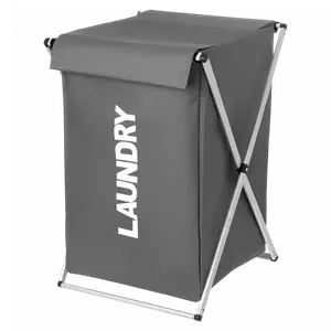 Cesto Organizador Para Ropa Gris