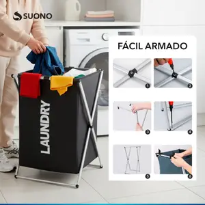 Cesto Organizador Para Ropa Negro