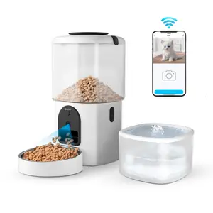 Comedero Automático Mascotas Wifi Con Cámara Blanco