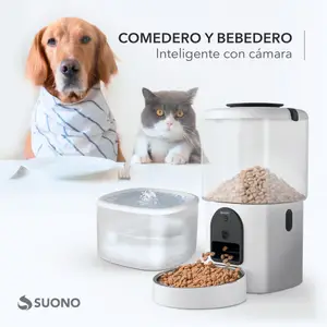 Comedero Automático Mascotas Wifi Con Cámara Blanco