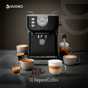 Cafetera Espresso Vintage Suono Con Vaporizador Negro