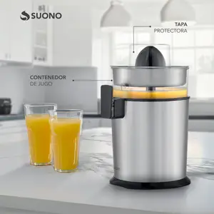 Exprimidor Eléctrico Suono 120W 500Ml Acero