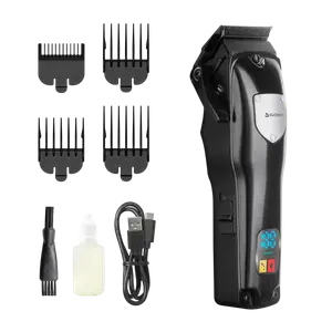 Hair Clipper Profesional Con Display Led Negro