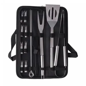 Kit Parrillero Acero 13 Piezas Con Pinchos Acero