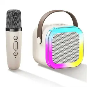 Kit Karaoke Bluetooth Con Micrófonos Beige