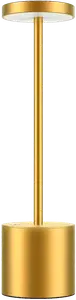 Lámpara De Mesa Táctil Recargable Dorada Dorado