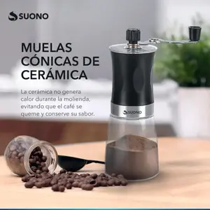 Molinillo De Café Manual Acero Inoxidable Negro
