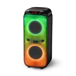 Parlante Suono 2 Woofers 6.5'' Luces Negro