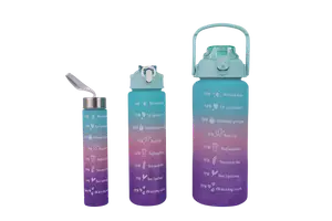Set De Botellas De Plástico Celeste