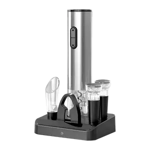 Set Para Vinos Sacacorchos Y Accesorios Negro