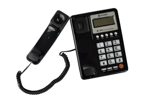Telefono Fijo Con Cable Pared Negro